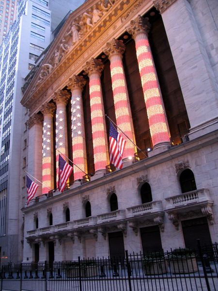 A bolsa de valores de Nova Iorque, uma das mais importantes do mundo.